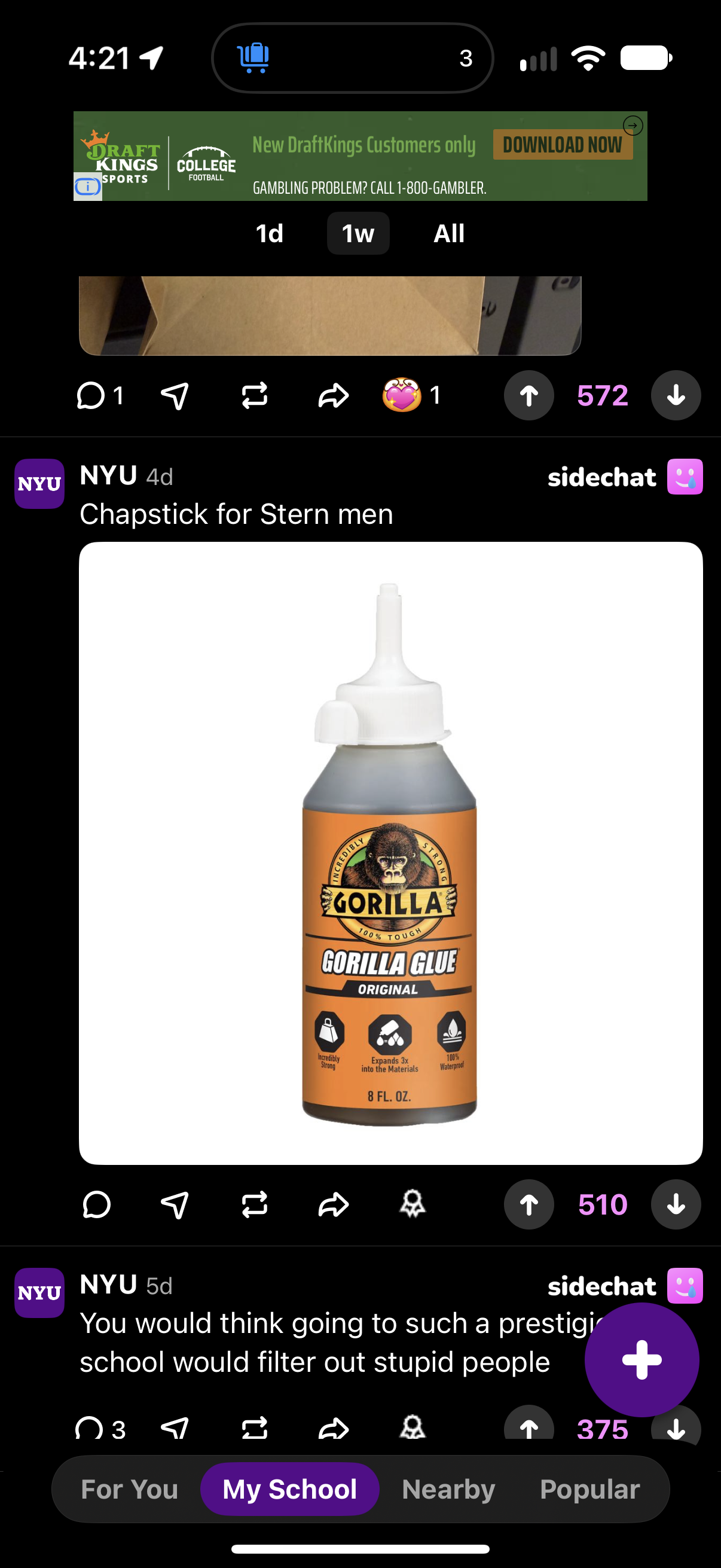 A bottle of Gorilla Glue on a shelf